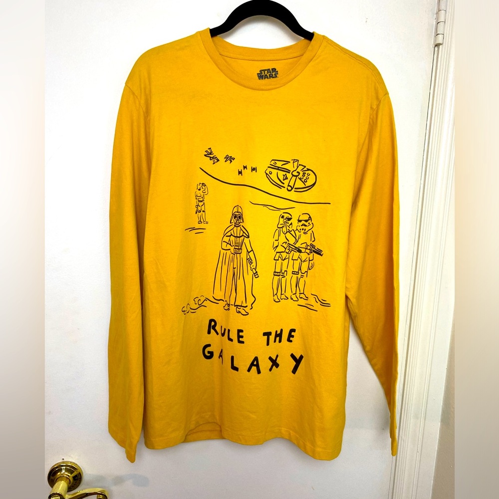 Amazon essentials Star Wars, long sleeve, yellow mustard color, new without tags